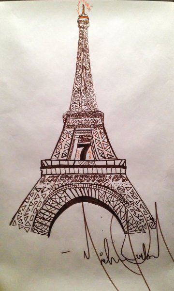 Эйфелева башня Париж для срисовки