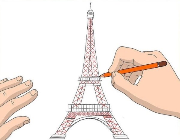 Эльфивая башня рисунок карандашом для начинающих