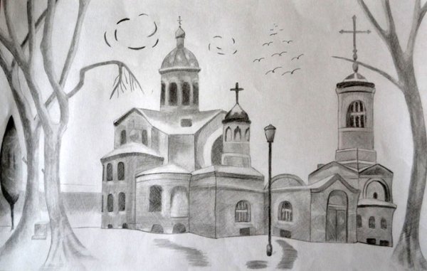 Храм Никольский набросок