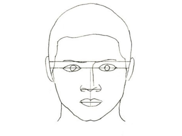Схематичное изображение человеческого лица