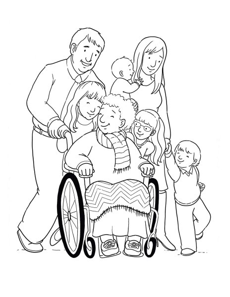 Семья рисунок карандашом