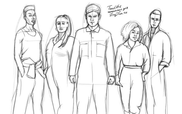 Семья рисунок карандашом