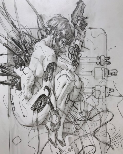Киберпанк скетч