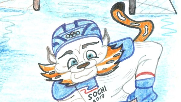 Сочи хоккей рисунок дети