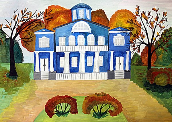 Подмосковные дворянские усадьбы 18-19 века рисунок карандашом