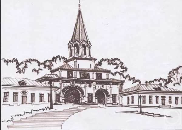 Эскиз дворянской усадьбы