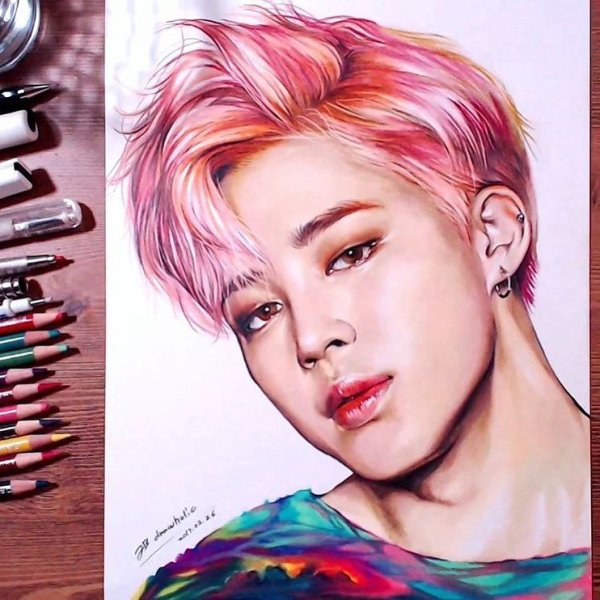 Скетчи БТС Чимин милые