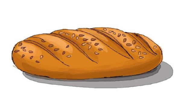Батон хлеба рисунок