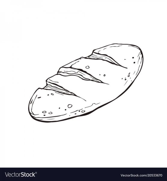 Хлеб раскраска для детей