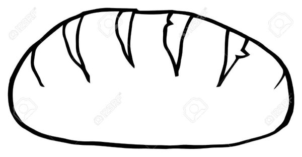 Хлеб и батон раскраска для детей