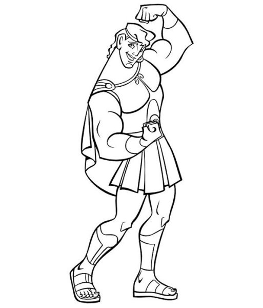 Раскраска Геркулес Дисней