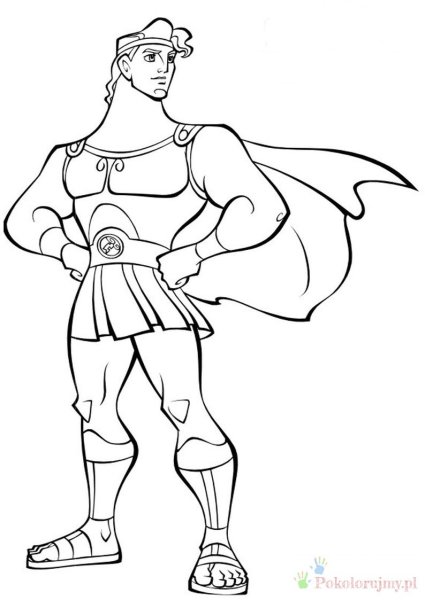 Раскраска Геркулес Дисней