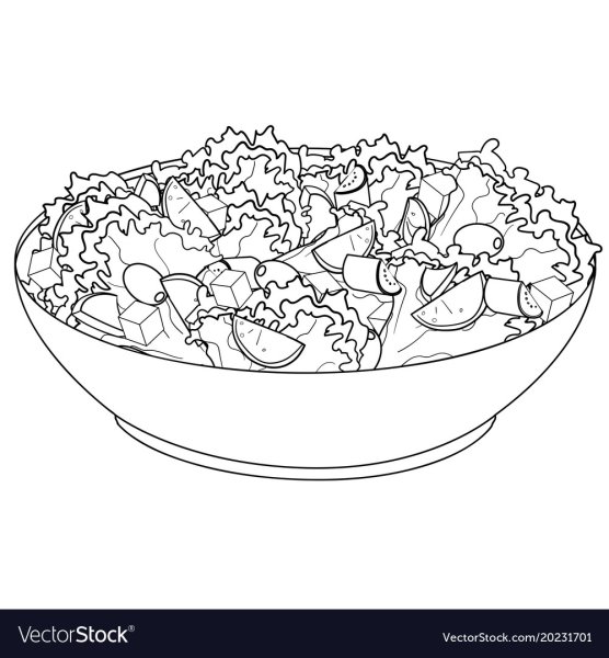 Салат раскраска