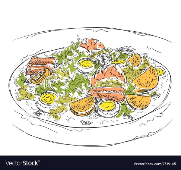 Салат карандашом вектор