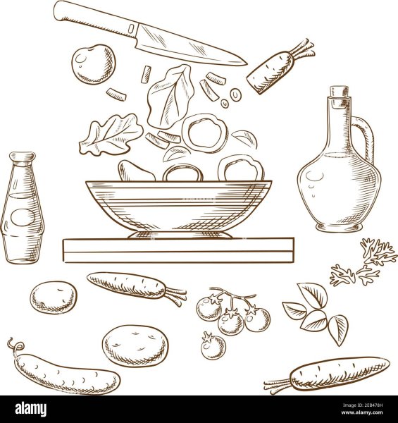 Ингредиенты для салата рисунок