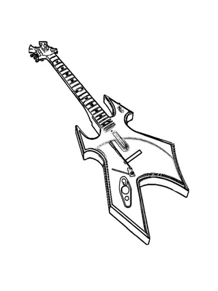 Электрогитара раскраска