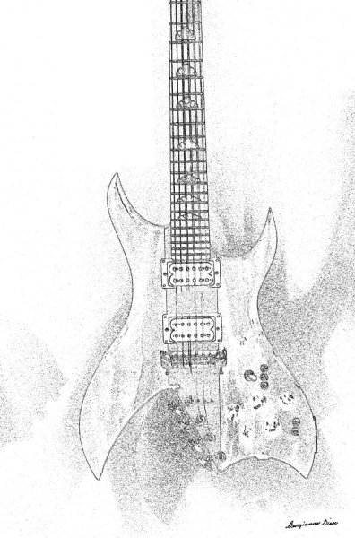 Гитара для срисовки