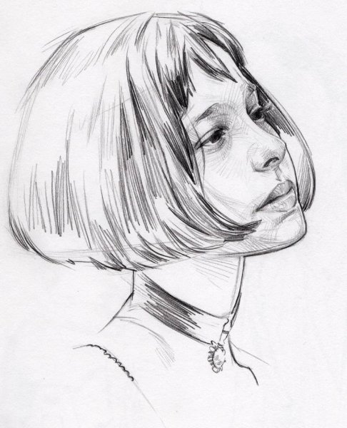 Наброски портретов карандашом