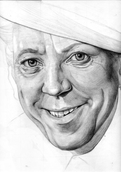 Евгений Леонов портрет карандашом