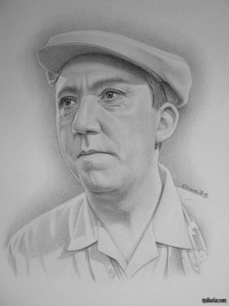 Портрет звезды карандашом Анатолий Васильев