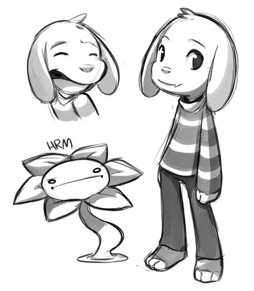 Нарисовать Азриэль Undertale