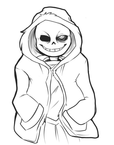 Рисунки андертейл Санс