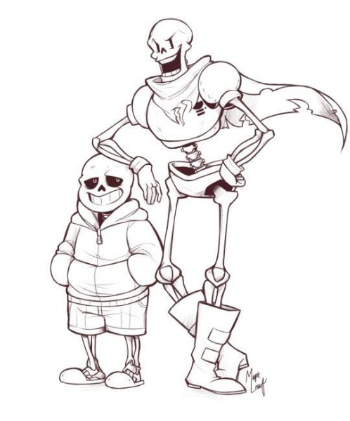 Undertale раскраска Papyrus