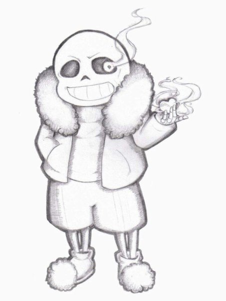 Раскраска Undertale Sans