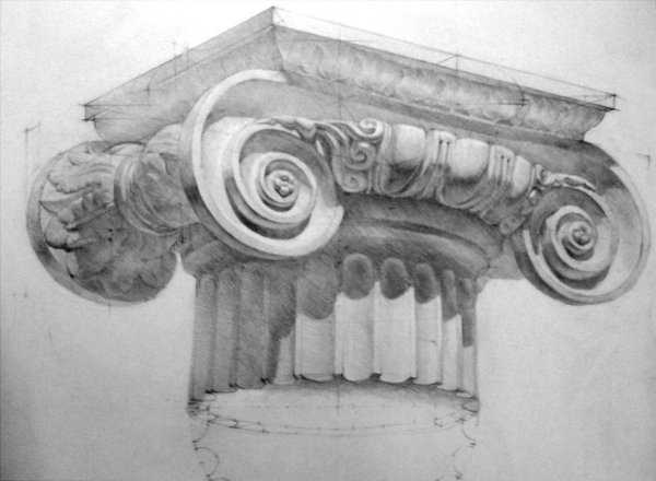 Коринфская Капитель рисунок
