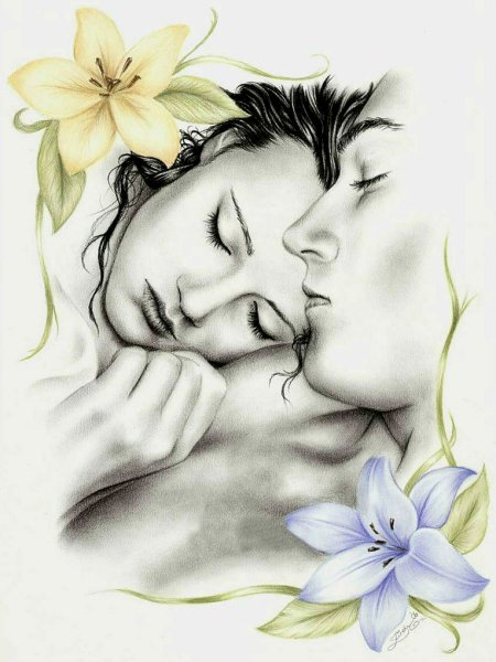 Вышивка влюбленная пара