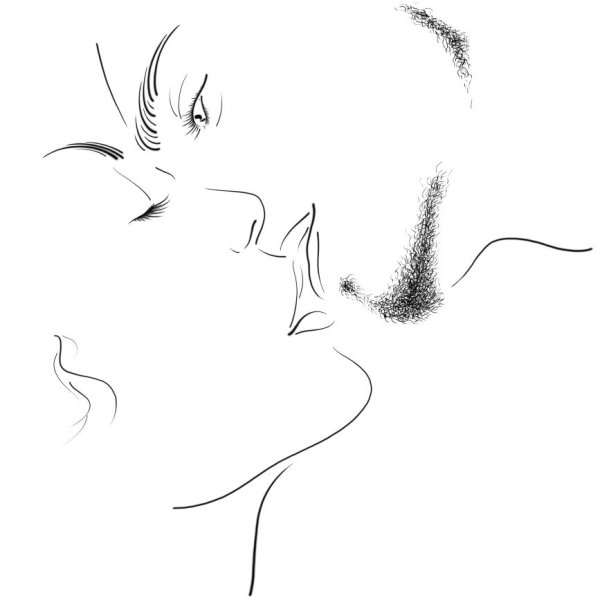 Поцелуй рисунок