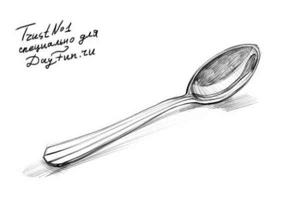 Чайная ложка карандашом
