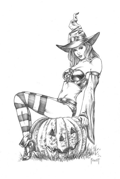 Ведьма набросок