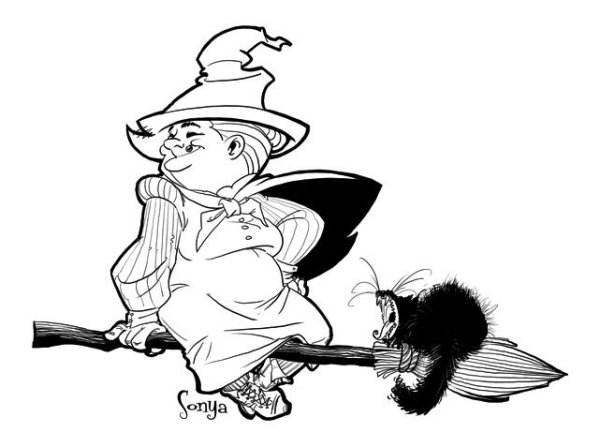 Милая ведьмочка рисунок