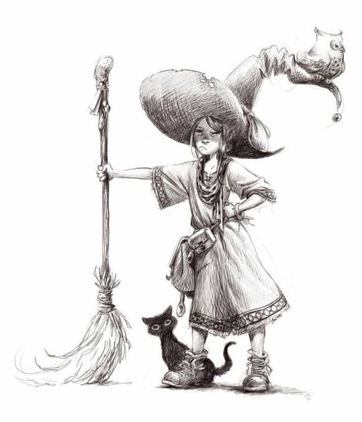 Позы для рисования ведьмочки