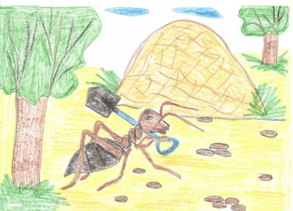 Муравейник раскраска для детей