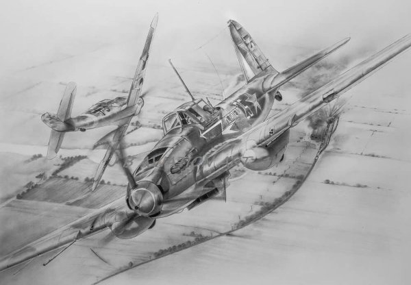 Военный карандашом