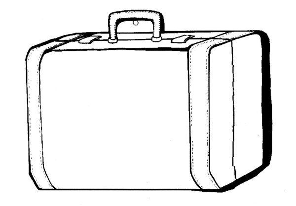 Чемодан раскраска
