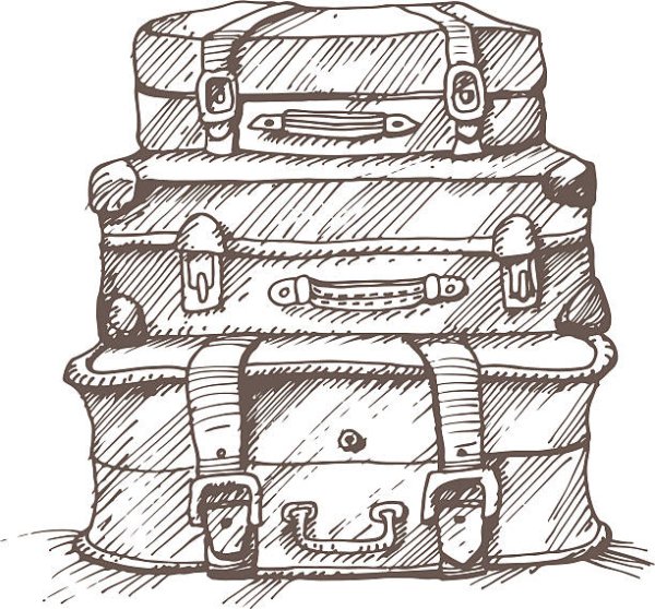 Чемодан скетч