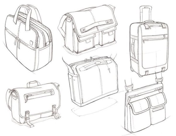 Скетч открытый чемодан
