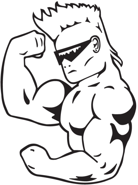 Штангист раскраска