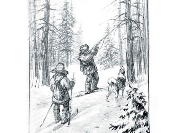Охота рисунок карандашом