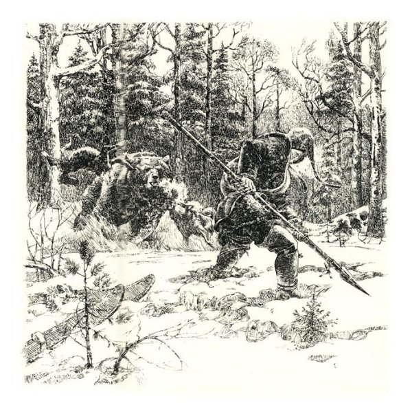 Охотник иллюстрация