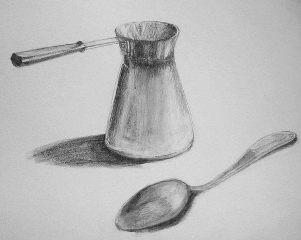 Наброски карандашом предметы