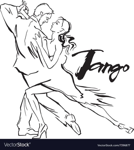 Танго раскраска