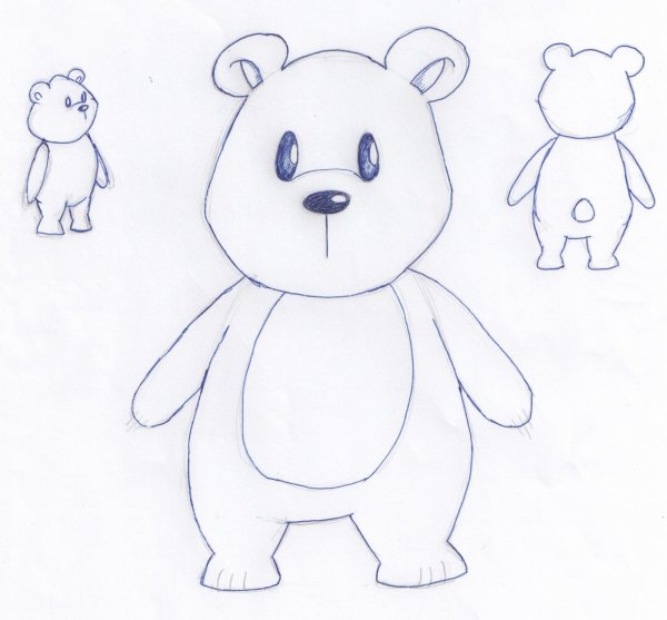 Медведь карандашом игрушка