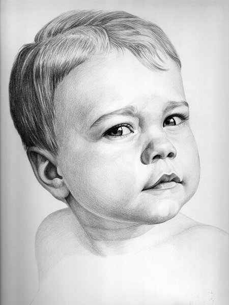 Портрет девушки карандашом