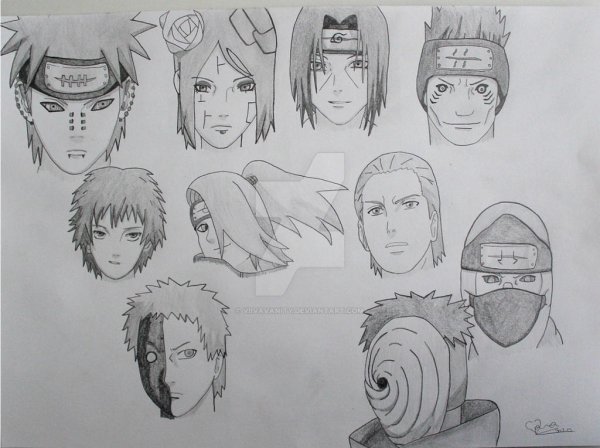 Акацуки карандашом