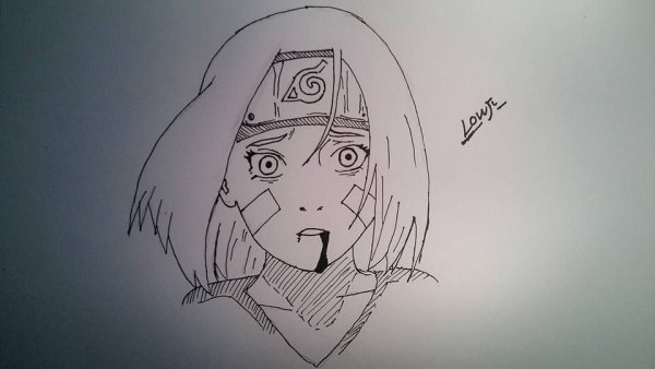 Рин Нохара карандашом