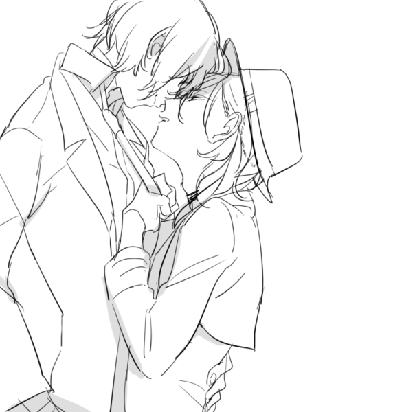 Дазай и Чуя карандашом